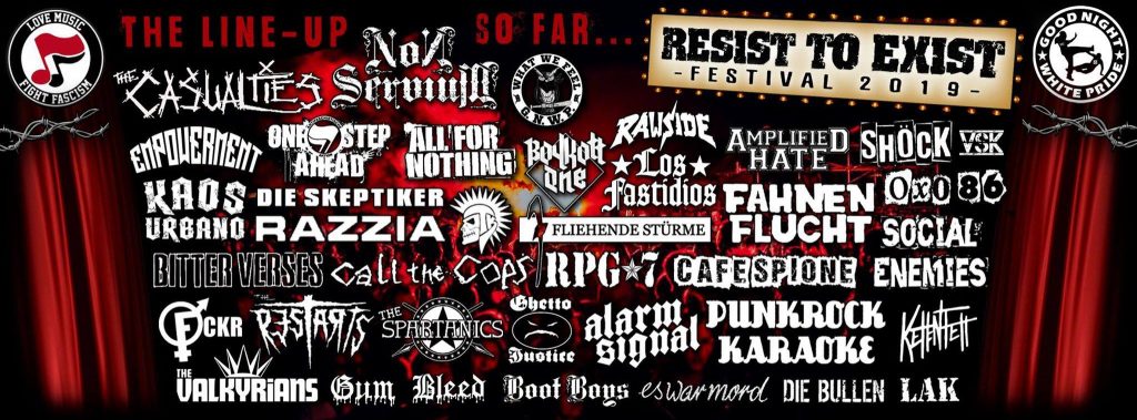 Liste der bestätigten Bands für 2019